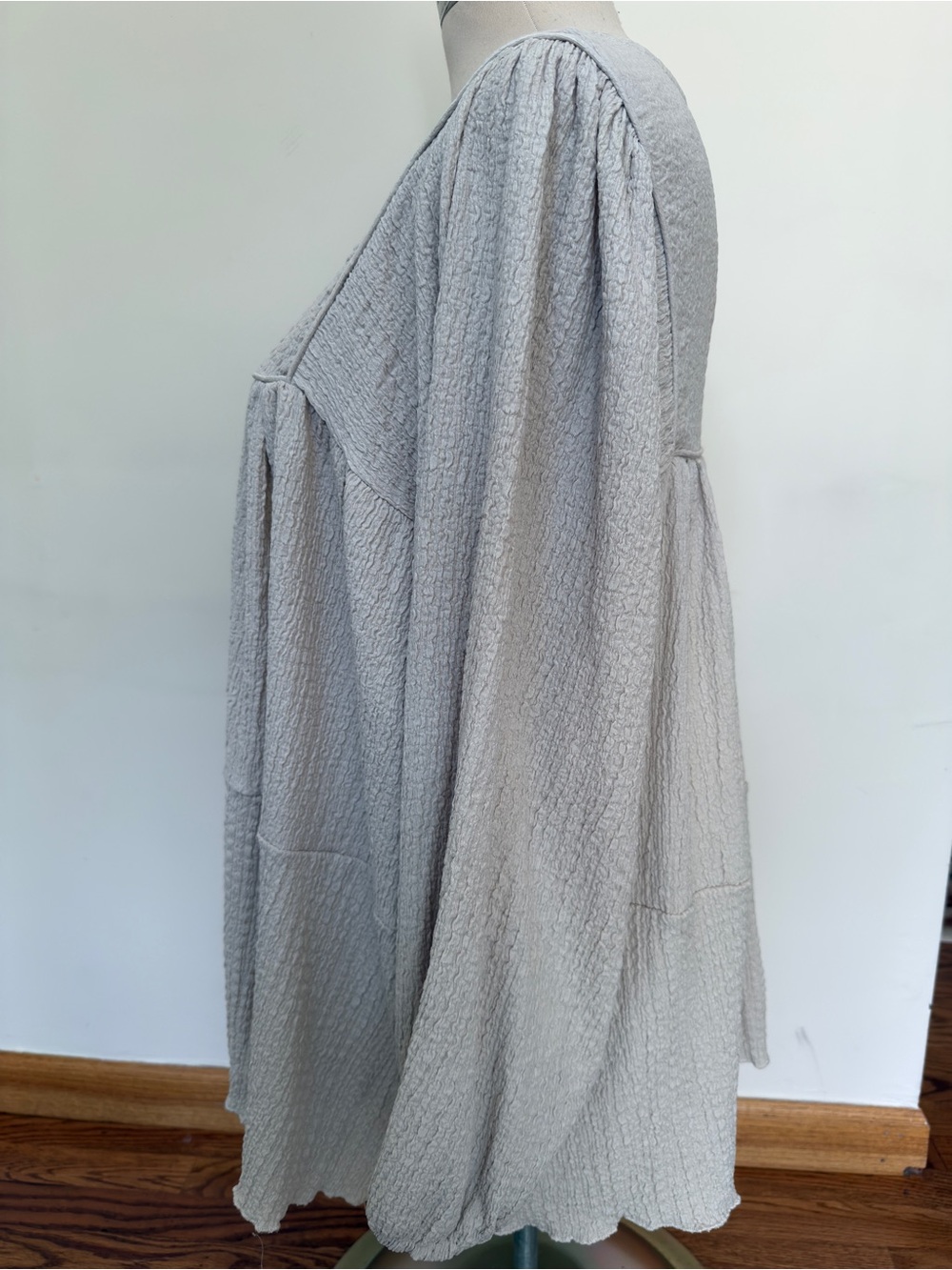 Ellos Cream Textured Tunic Top with Tassel Detail #173 - Picture 3 of 5